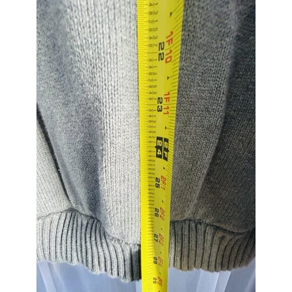Tommy Hilfiger (XL) Jacket Mens Extra Large Zip Gray Fleece Elbow Patches Heavy - Picture 13 of 16